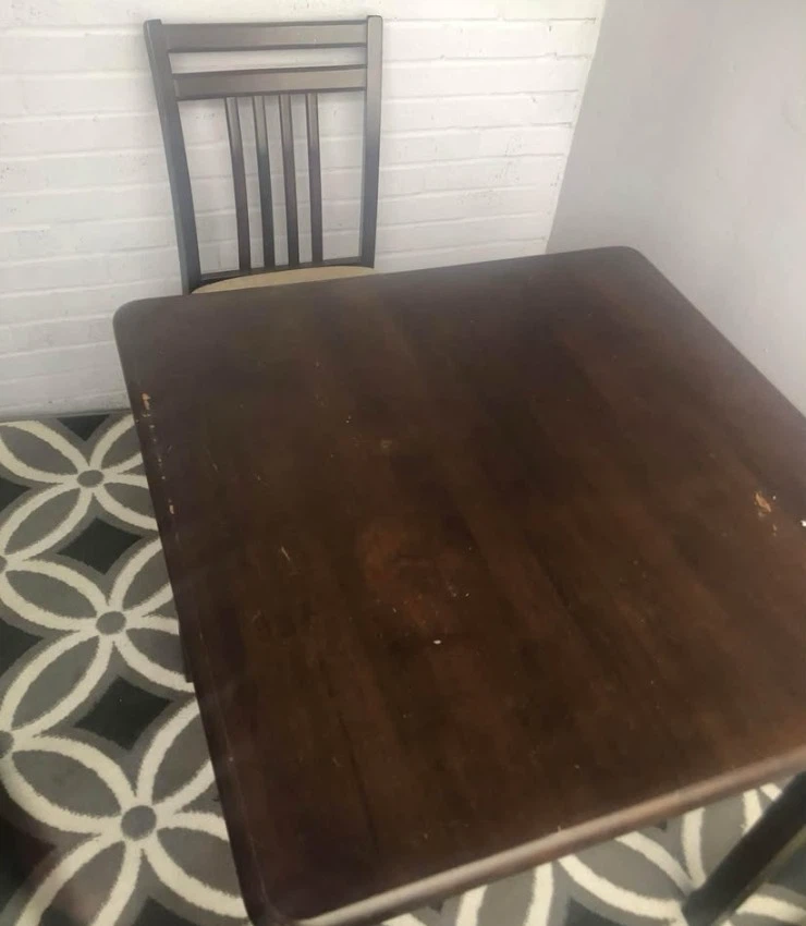 Dark Brown Table and One Chair Set - photo 3