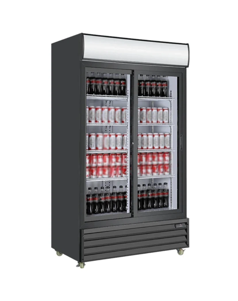 Commercial Two-Door Glass Display Fridge