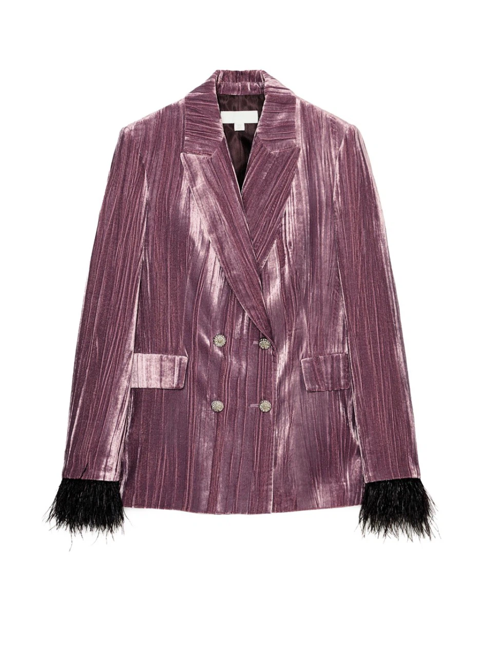 Zara Limited Edition Velvet Feather Blazer Small - photo 2