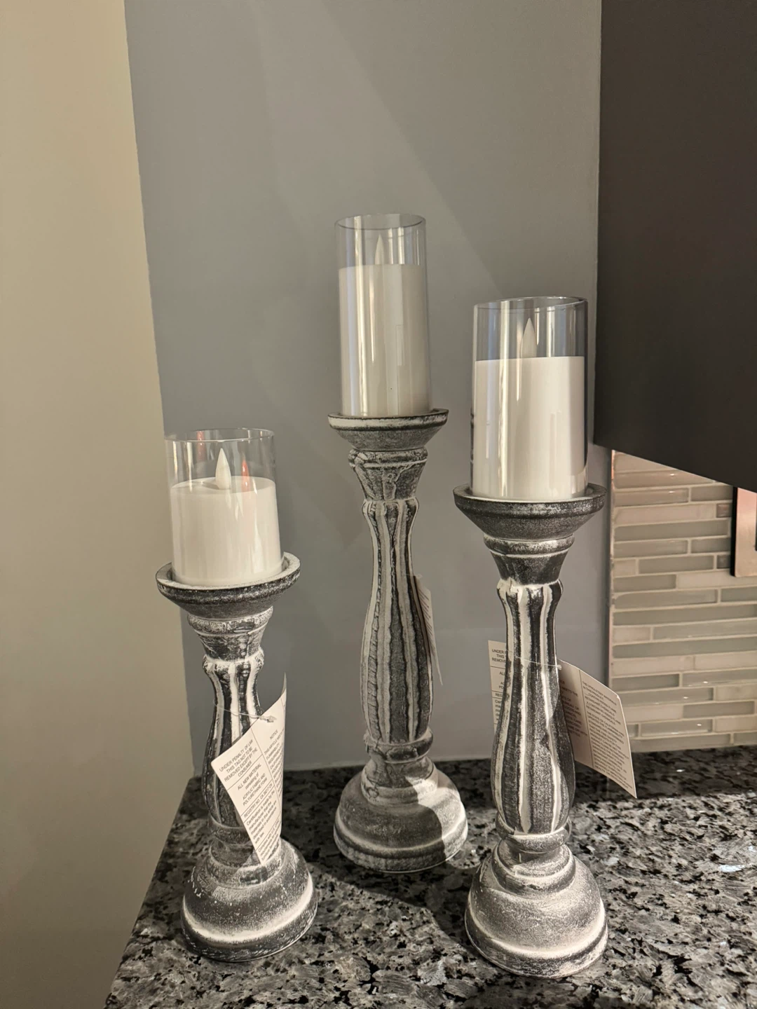 Set of 3 LED Candle Holders with Remote - photo 4