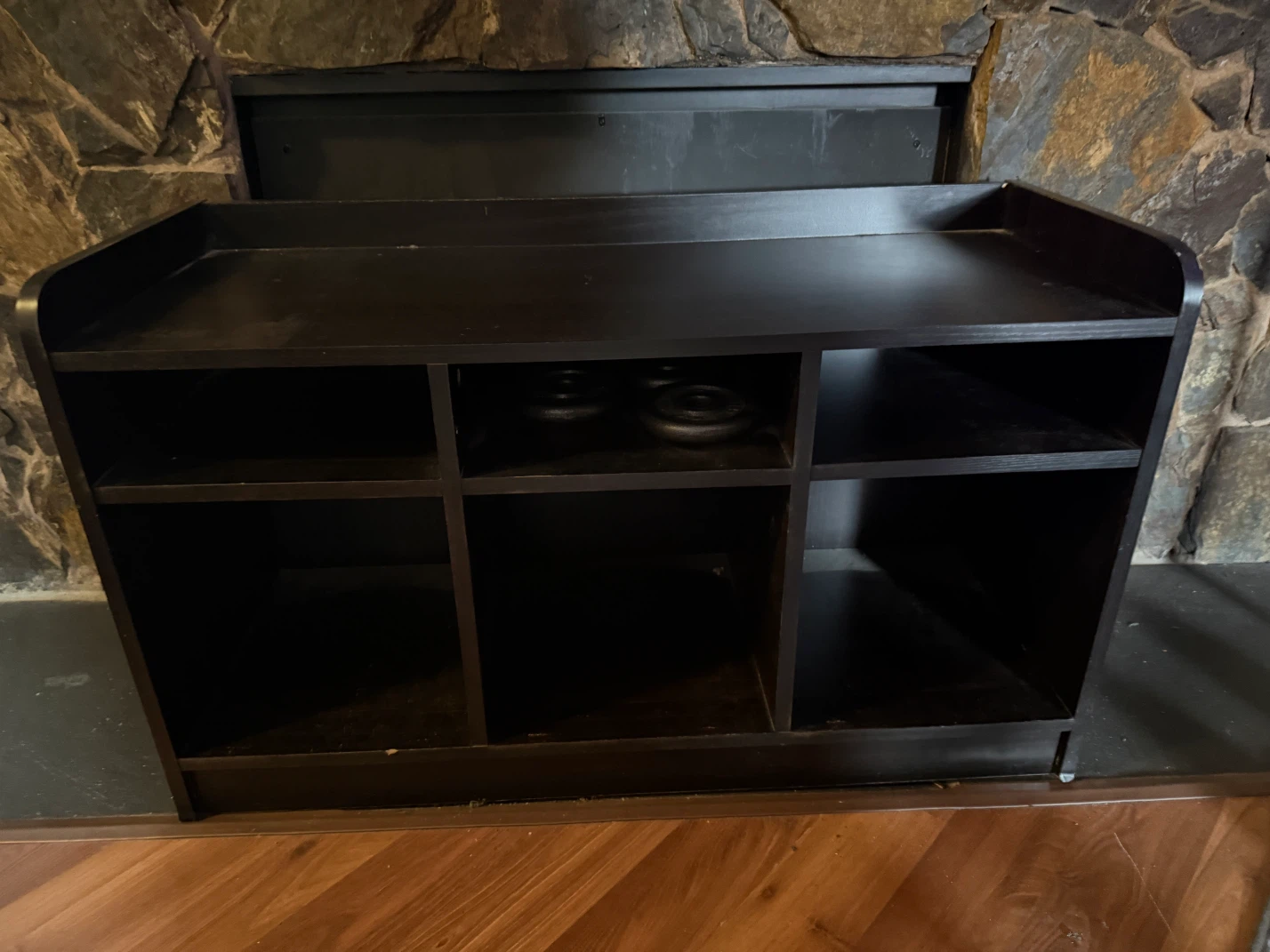 Black Wooden Storage Console