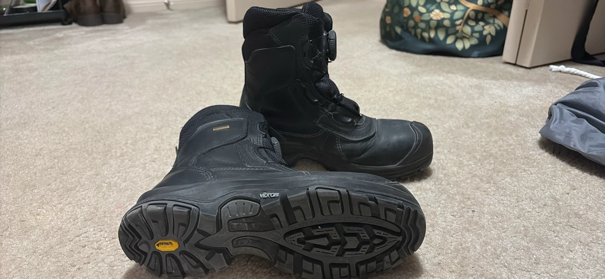 Black Protective Work Boots with BOA Lacing