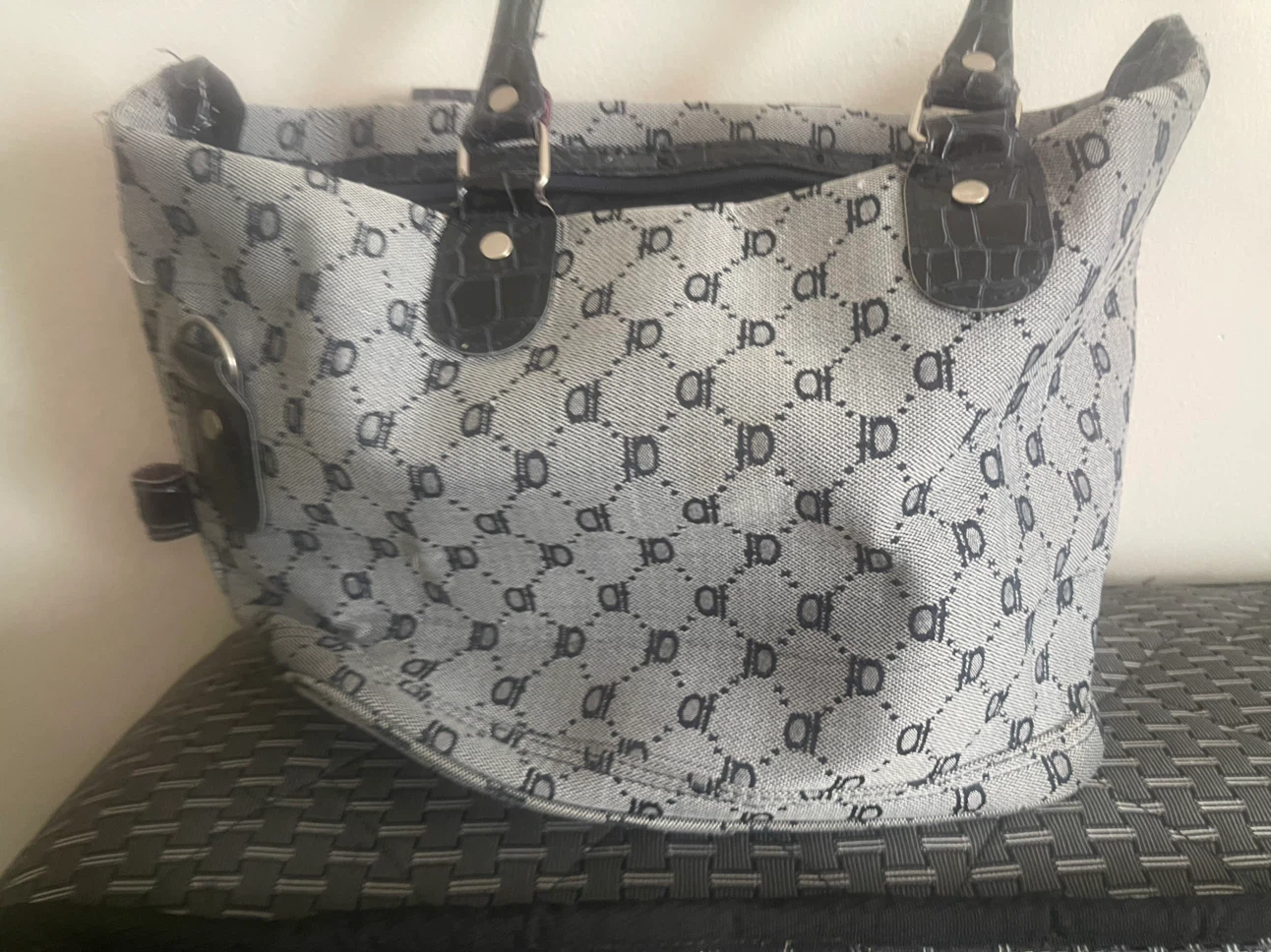 American Flyer patterned tote bag