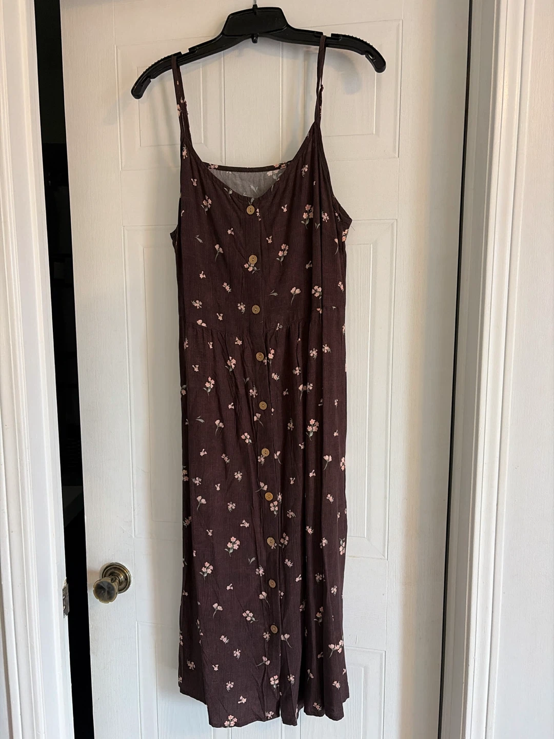Floral button-down midi dress