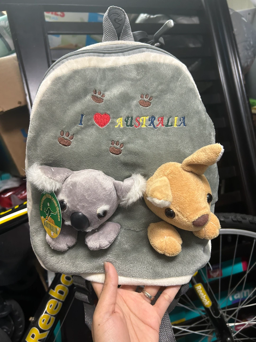 I Love Australia Plush Backpack