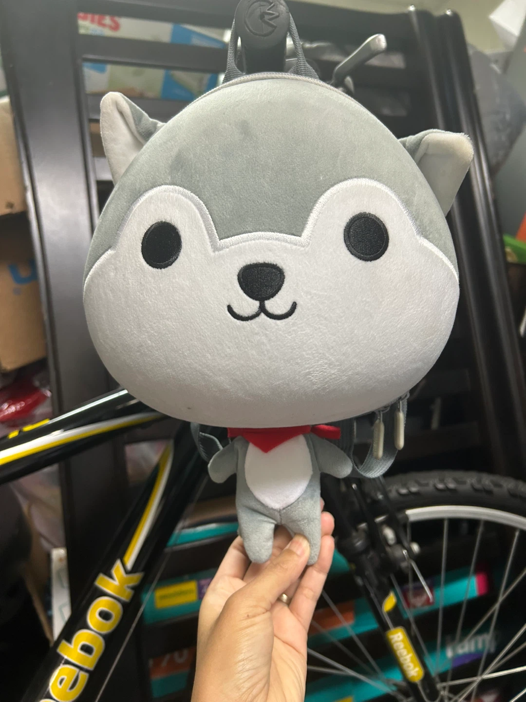 Squishmallows Grey Husky Backpack