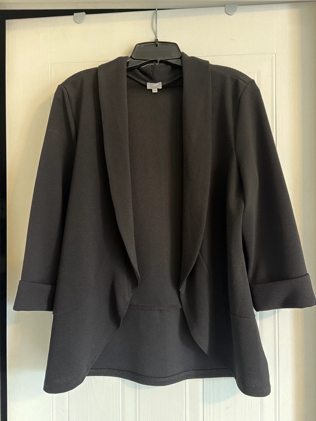 Black Open-Front Blazer