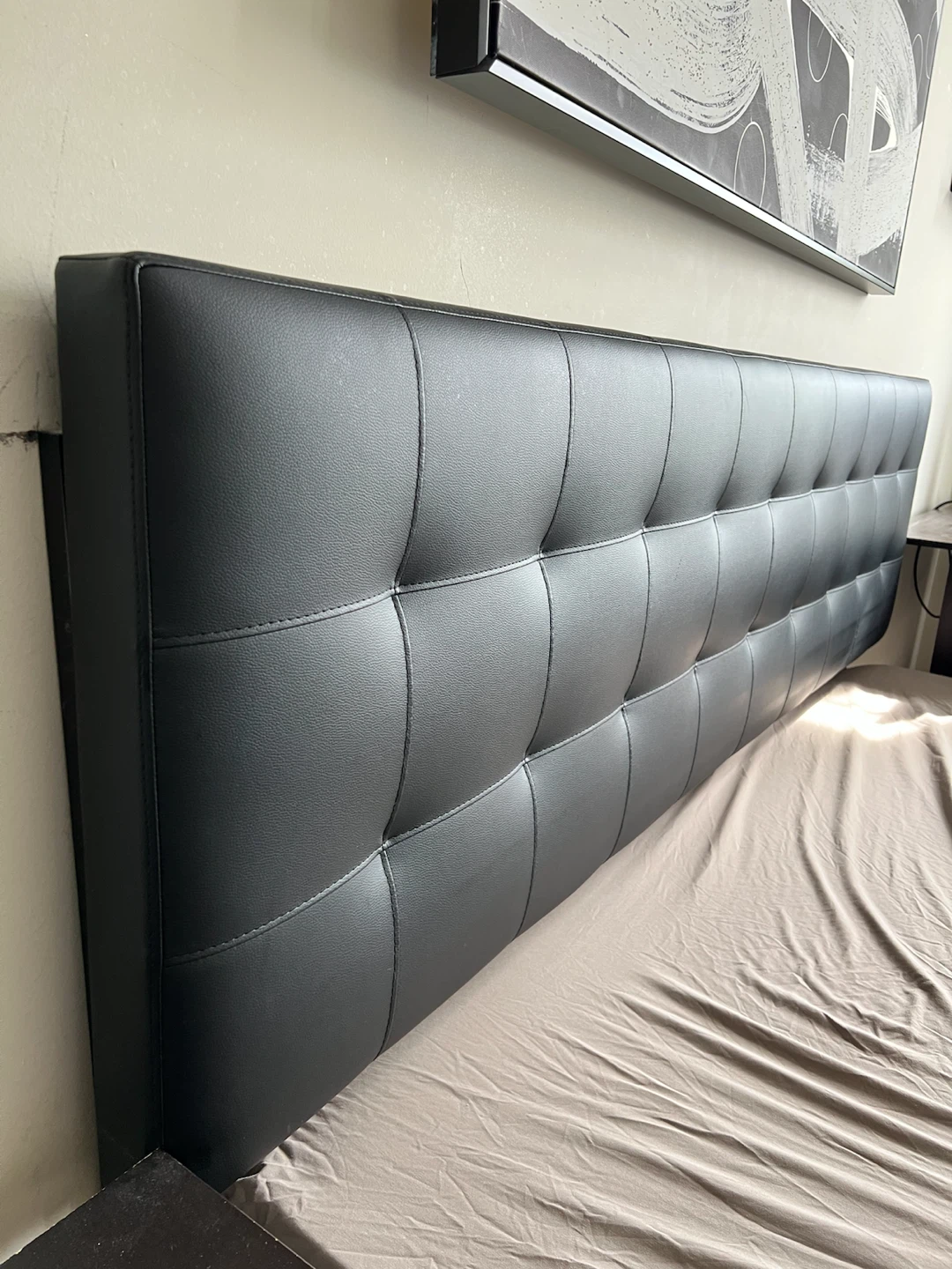 King size Black Tufted Bed Head - photo 3