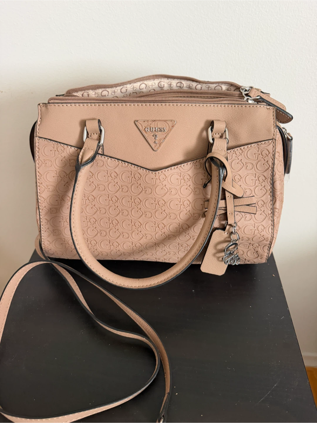 GUESS Embossed Logo Satchel Bag - photo 3