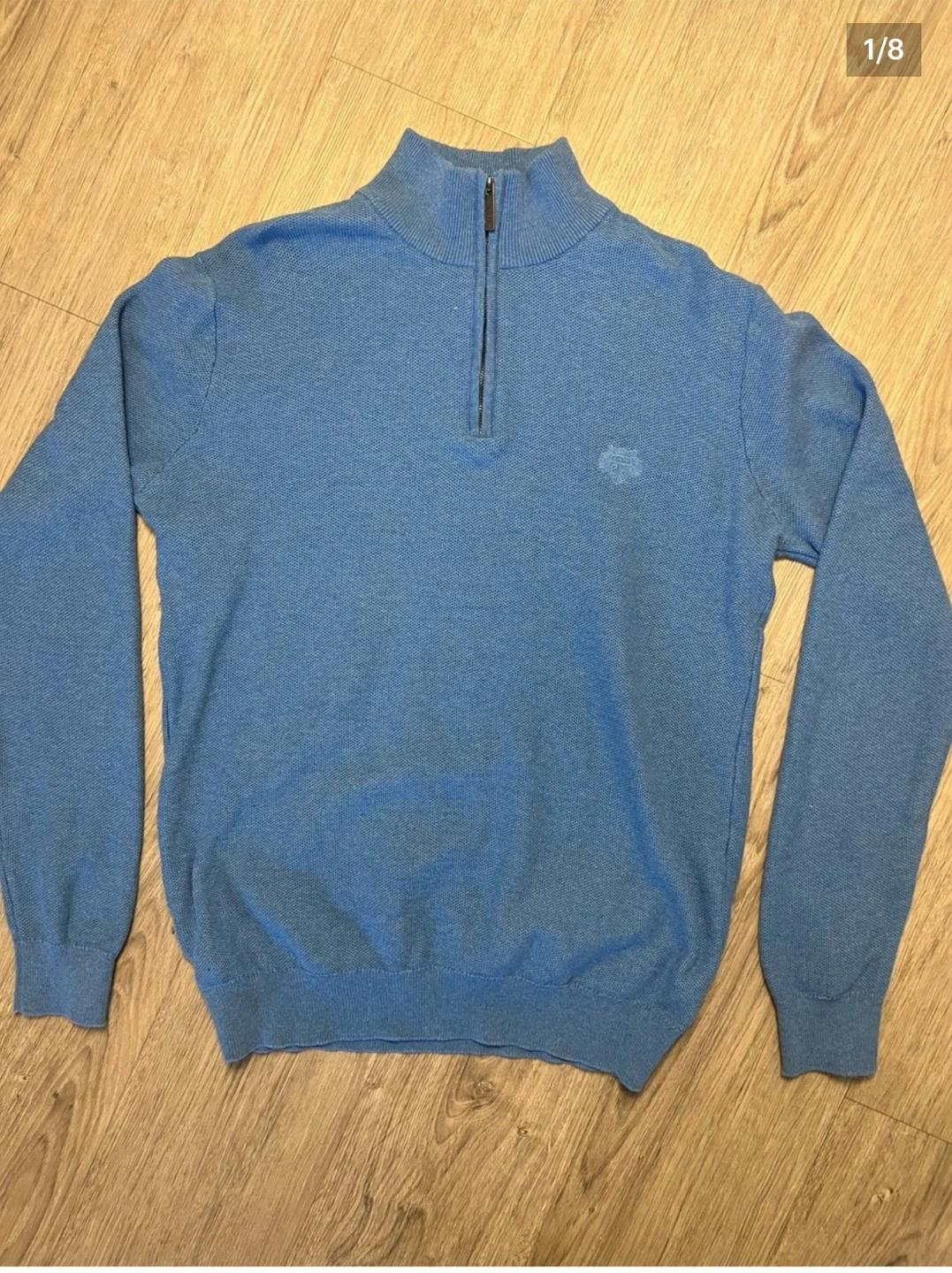 Paul Costelloe Living Blue Half-Zip Sweater