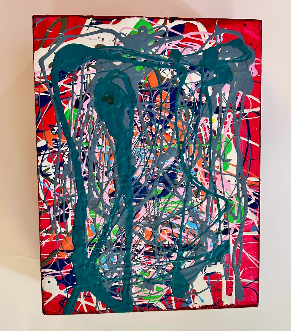 Abstract Drip Art Canvas Painting
