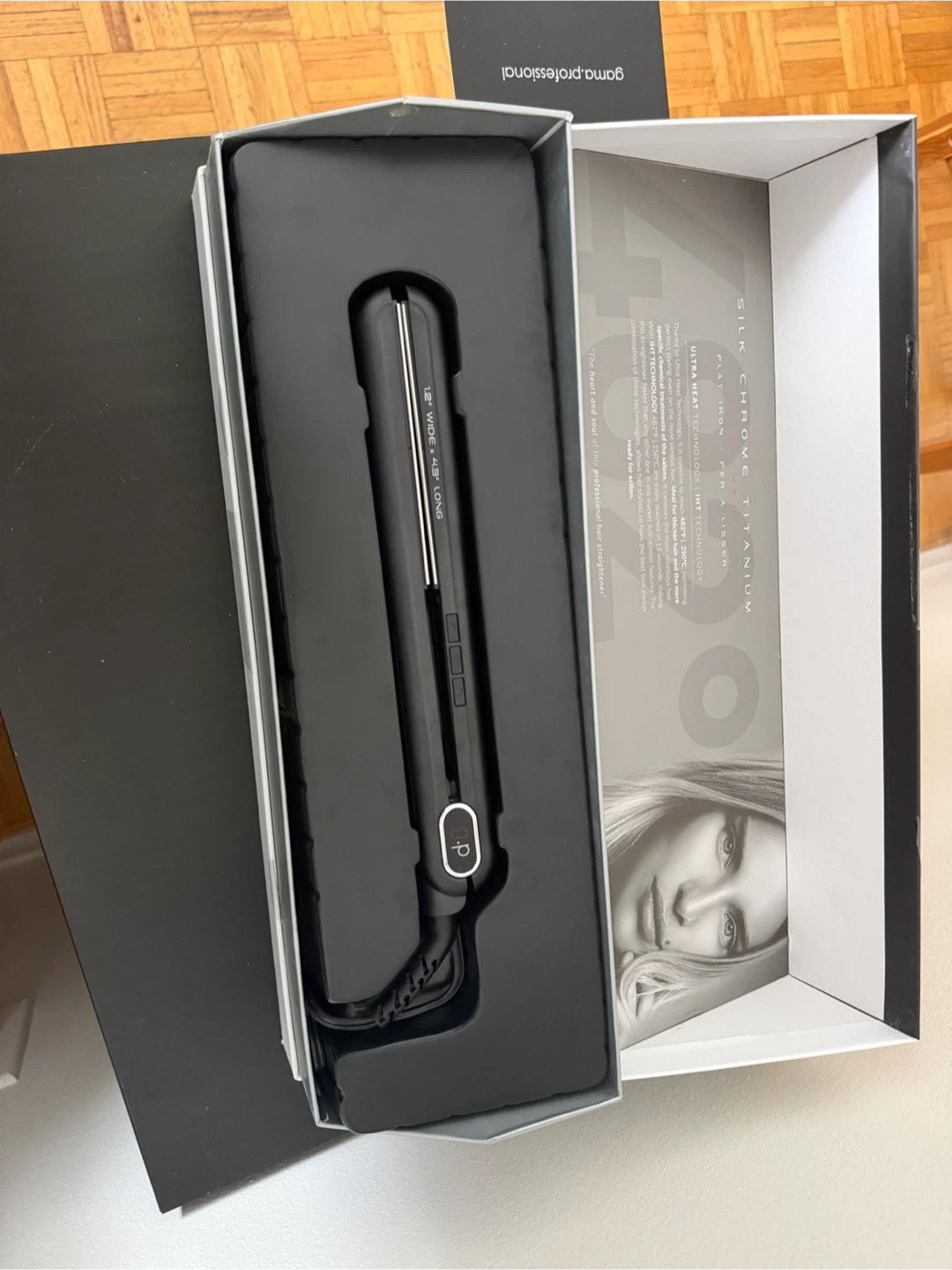 Gama Professional Silk Chrome Titanium Flat Iron