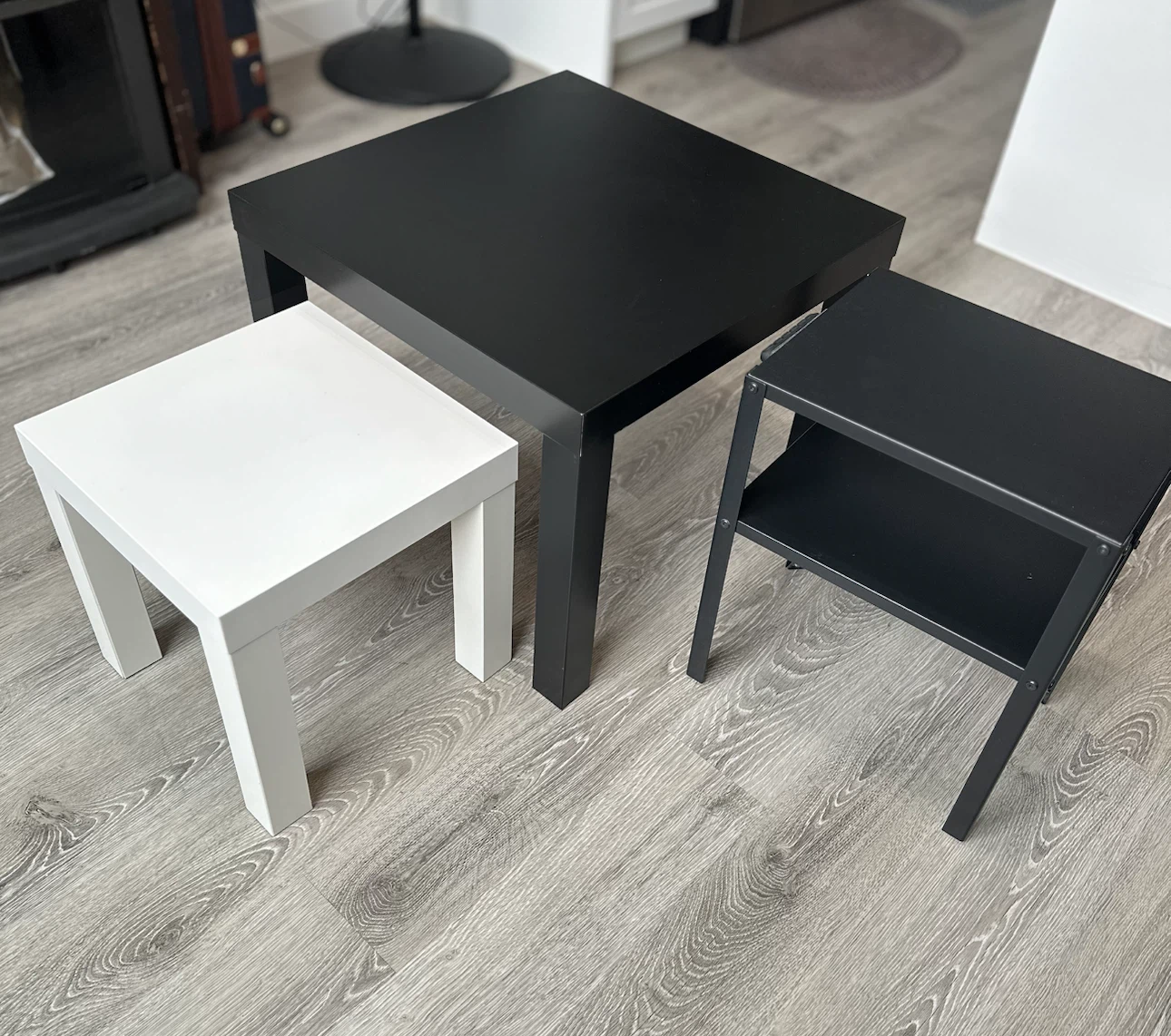 IKEA coffee table and night stand