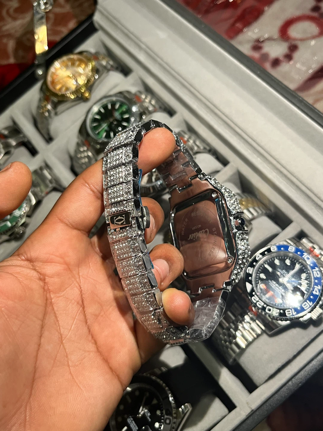 Iced Out Square Watch with Box - photo 3