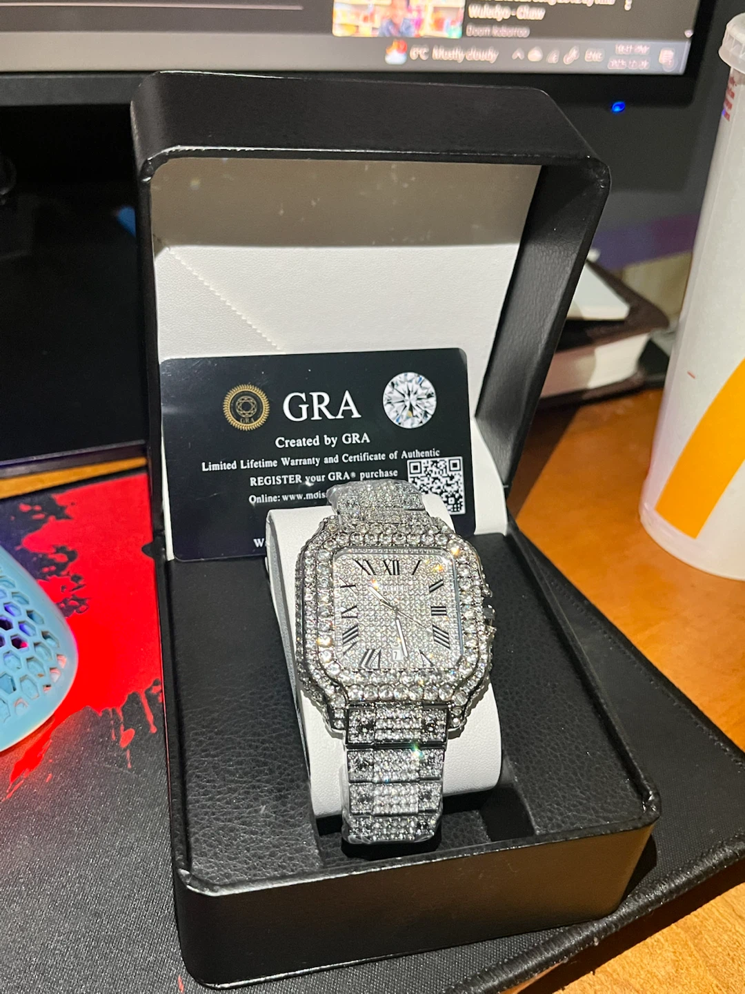 Iced Out Square Watch with Box - photo 4