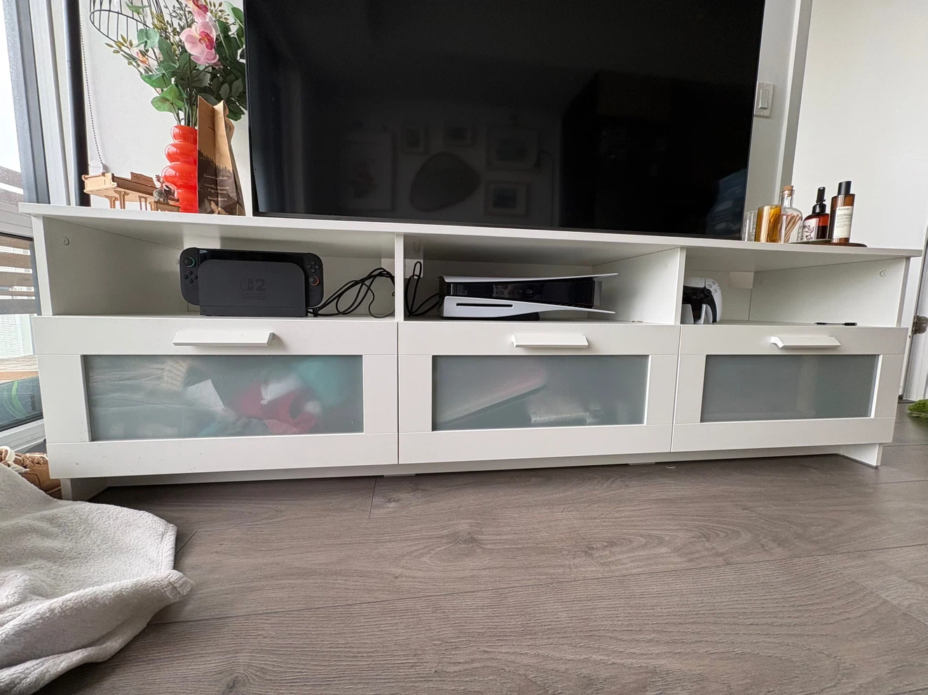 White TV Stand - photo 2