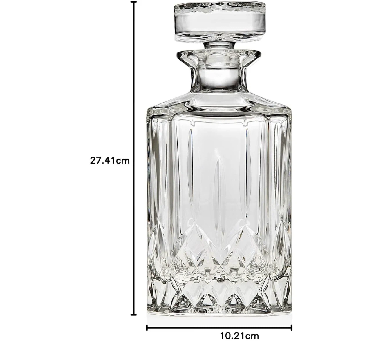 Oxford Crystal Whiskey Decanter with Stopper – Brand New - photo 3