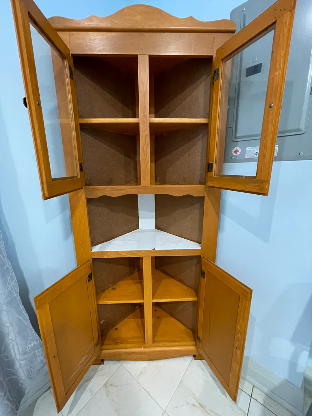 Solid Wood Corner Display Cabinet - photo 4