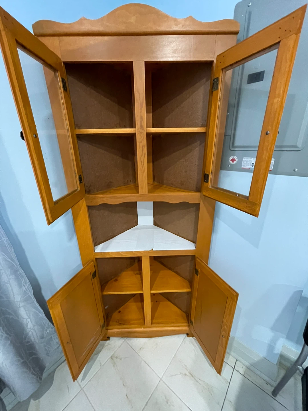 Solid Wood Corner Display Cabinet - photo 5
