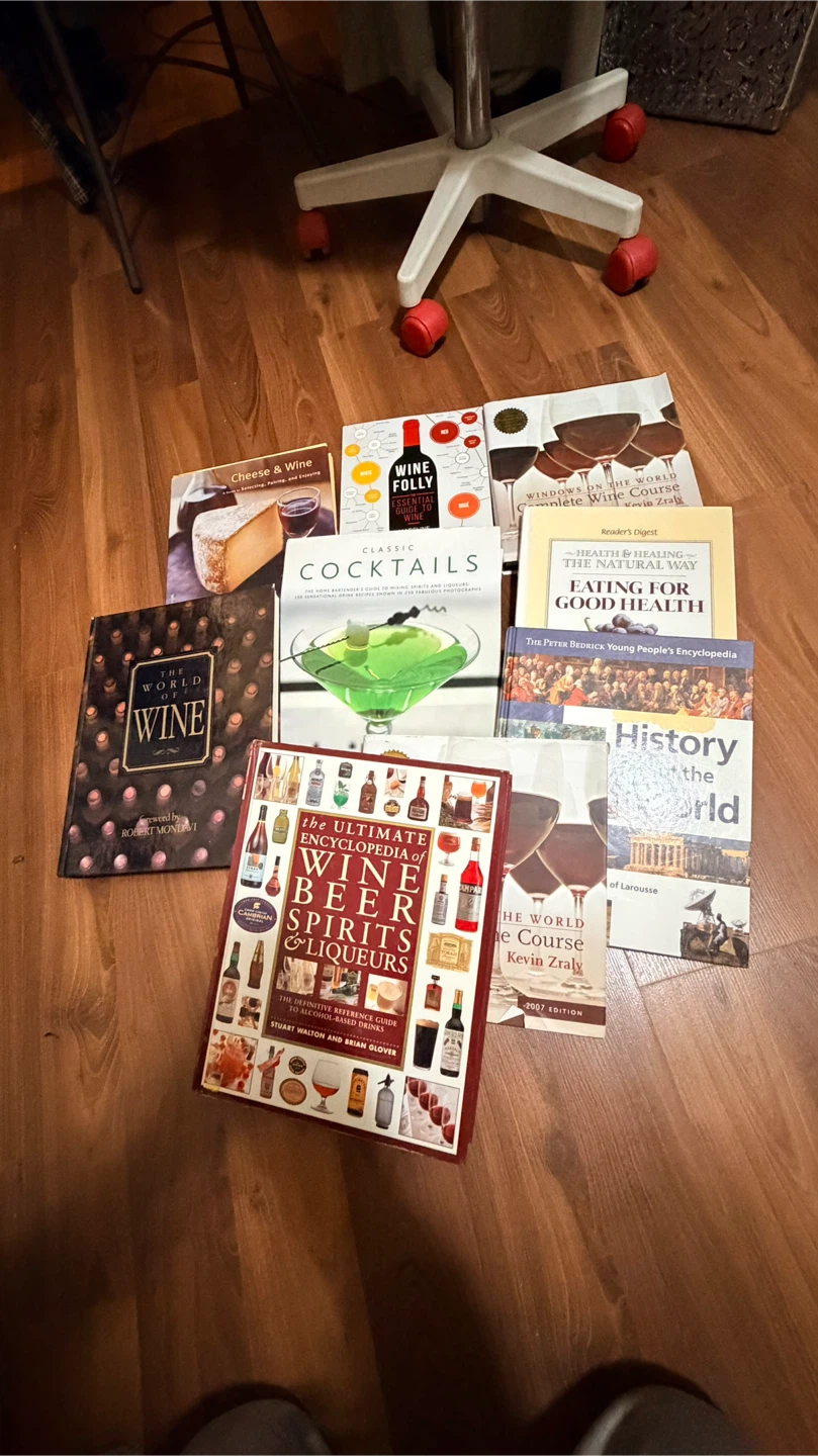 Collection of 8 Wine and Beverage Reference Books