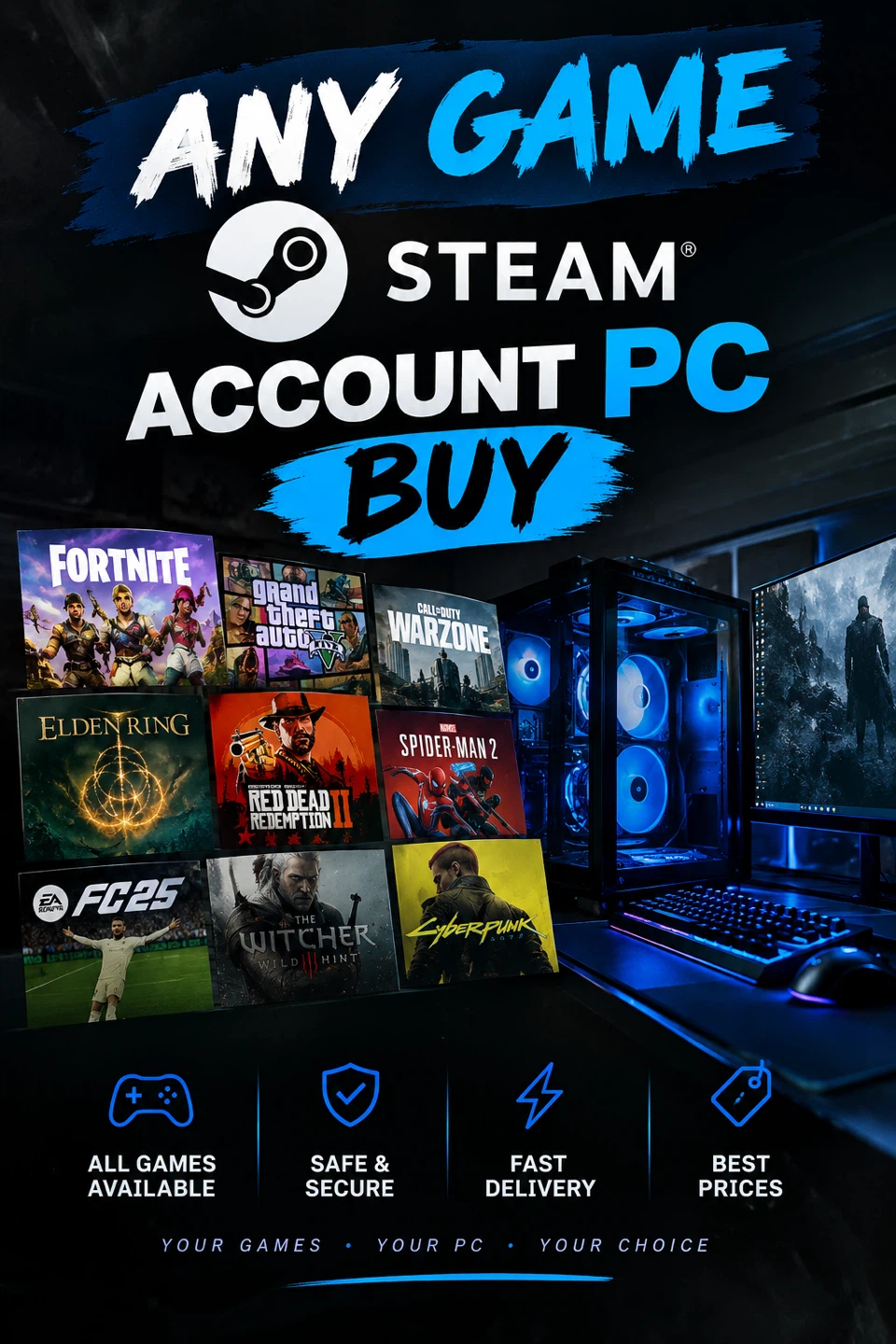 Any Game Steam Account