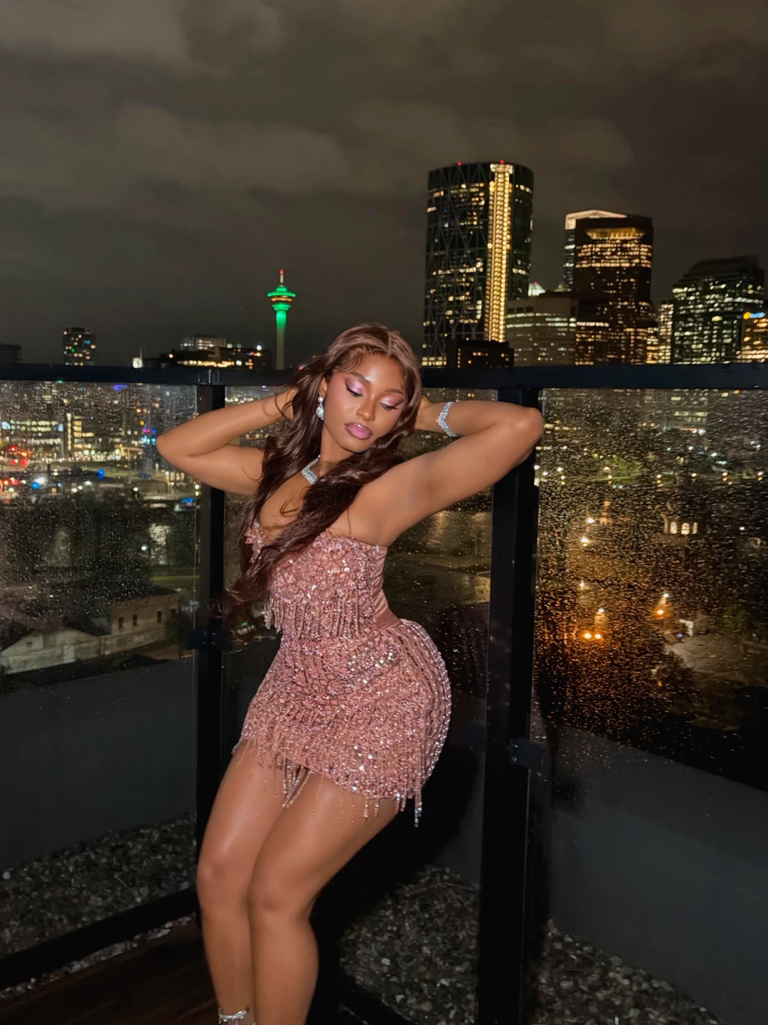 Pink sequin mini dress - photo 2