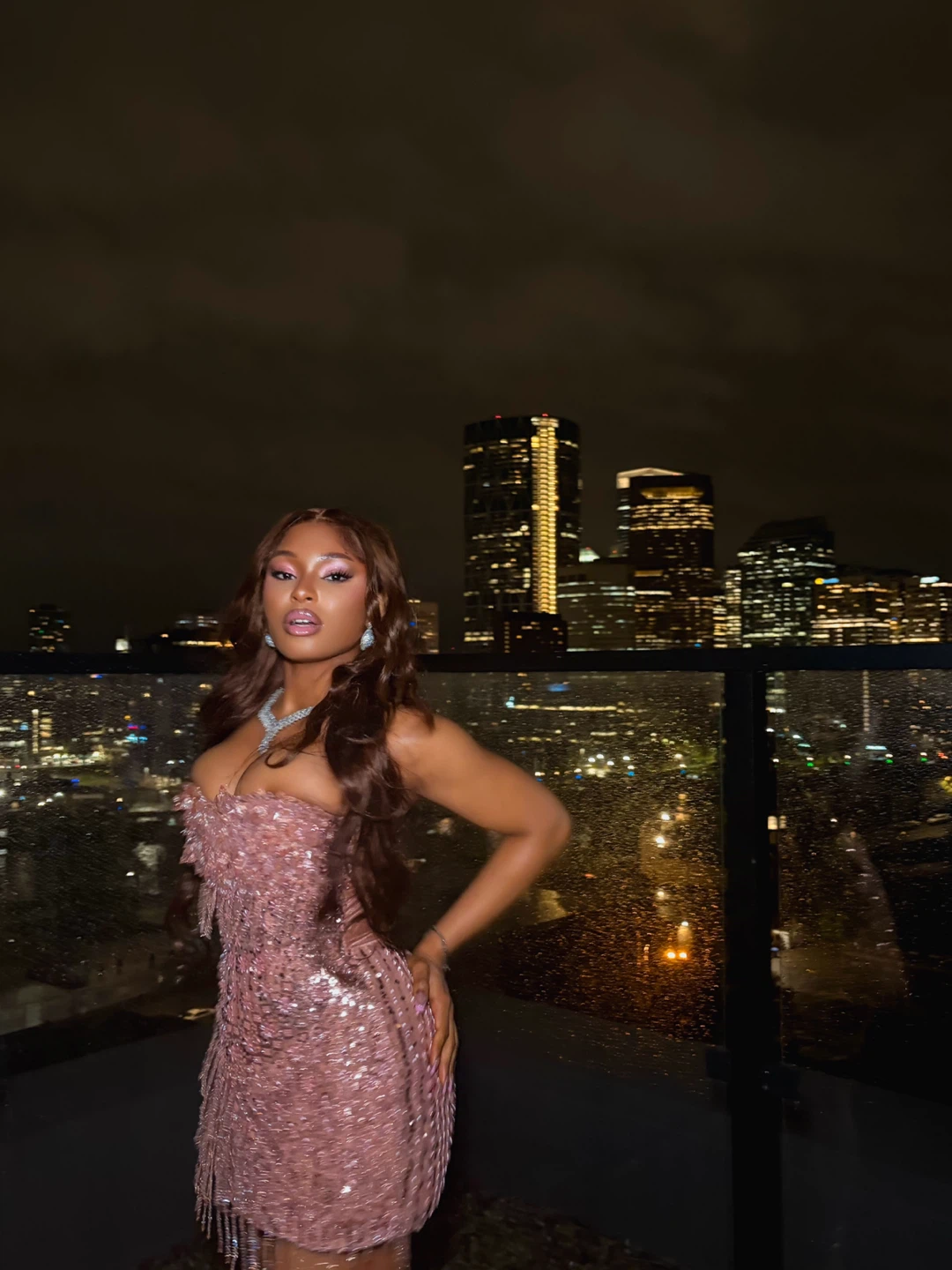 Pink sequin mini dress - photo 3