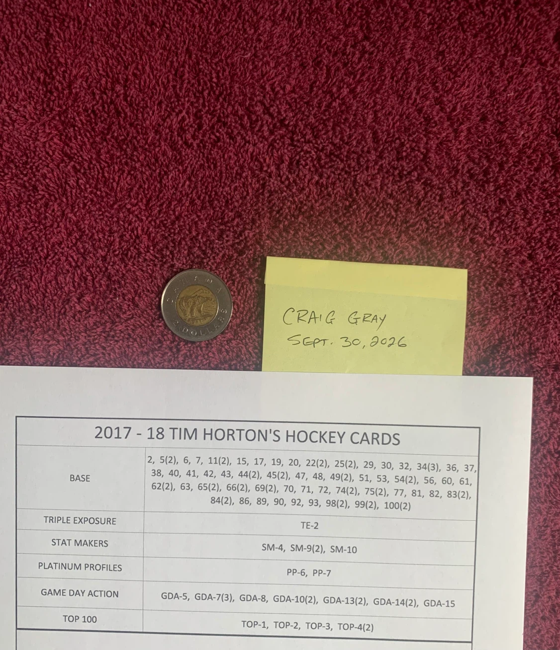2017-18 TIM HORTON’S HOCKEY CARDS - photo 4