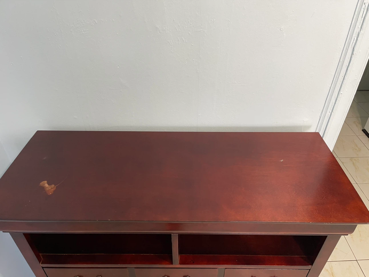 Dark wood media console dresser - photo 2