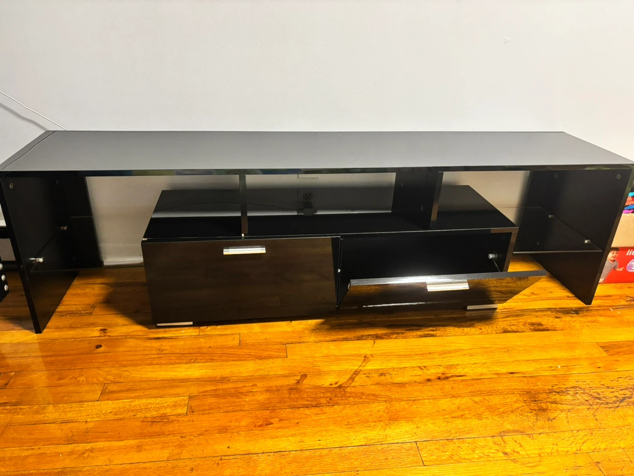Black Modern TV Stand Media Console