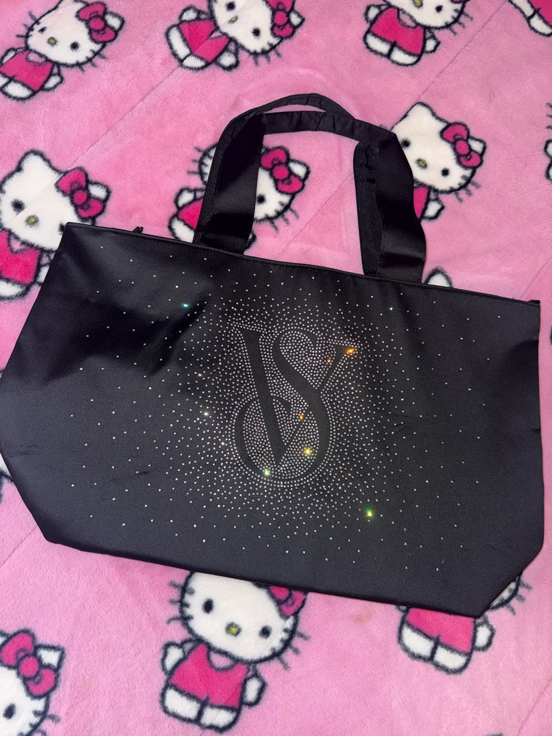 NEW VICTORIA SECRET VS RHINESTONE LOGO TOTE BAG - photo 2