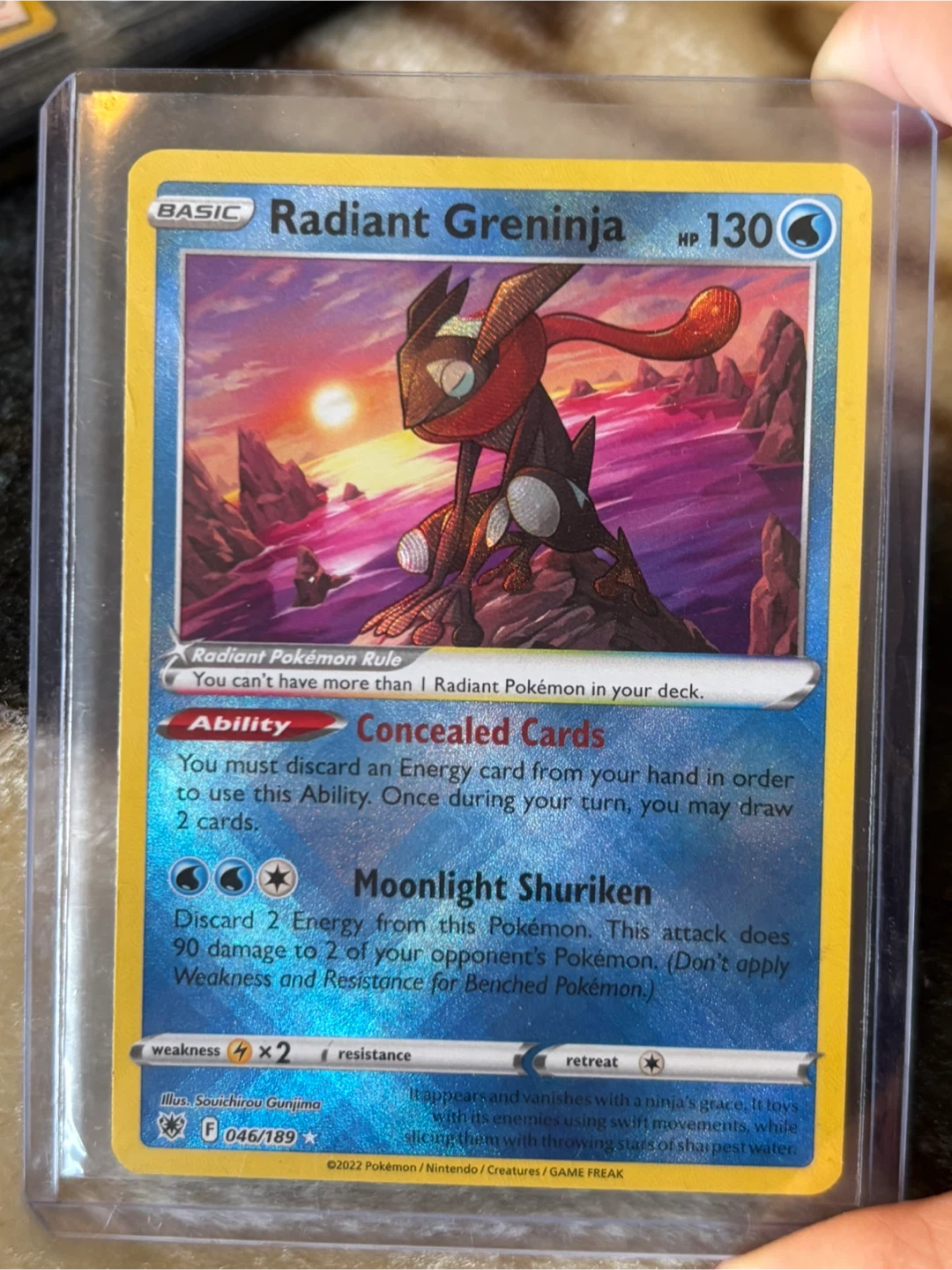 Radiant Greninja Pokemon card
