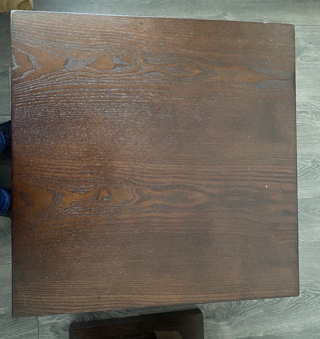 Set of Two Dark Solid Wood Side Tables - photo 3