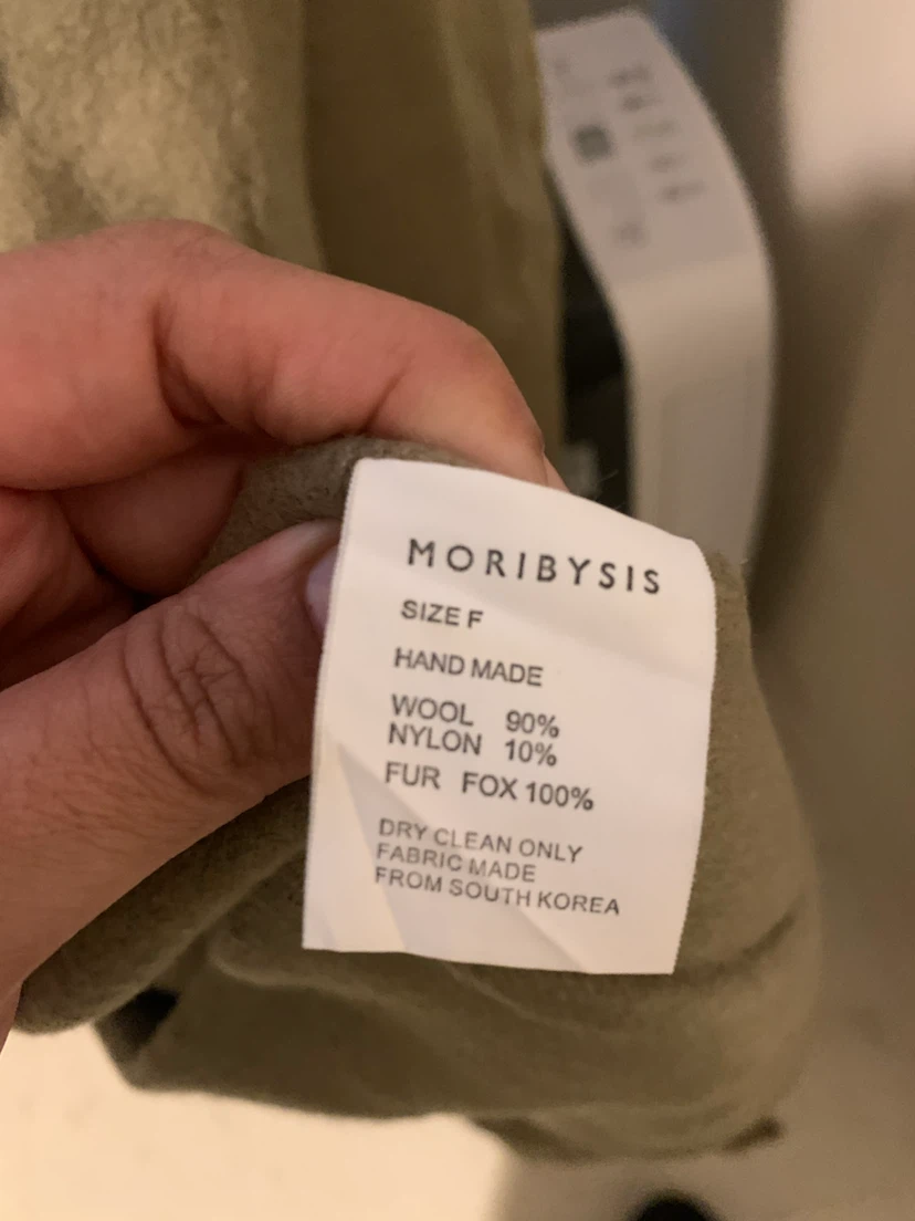 Moribysis Wool Blend Fur Hood Coat - photo 5