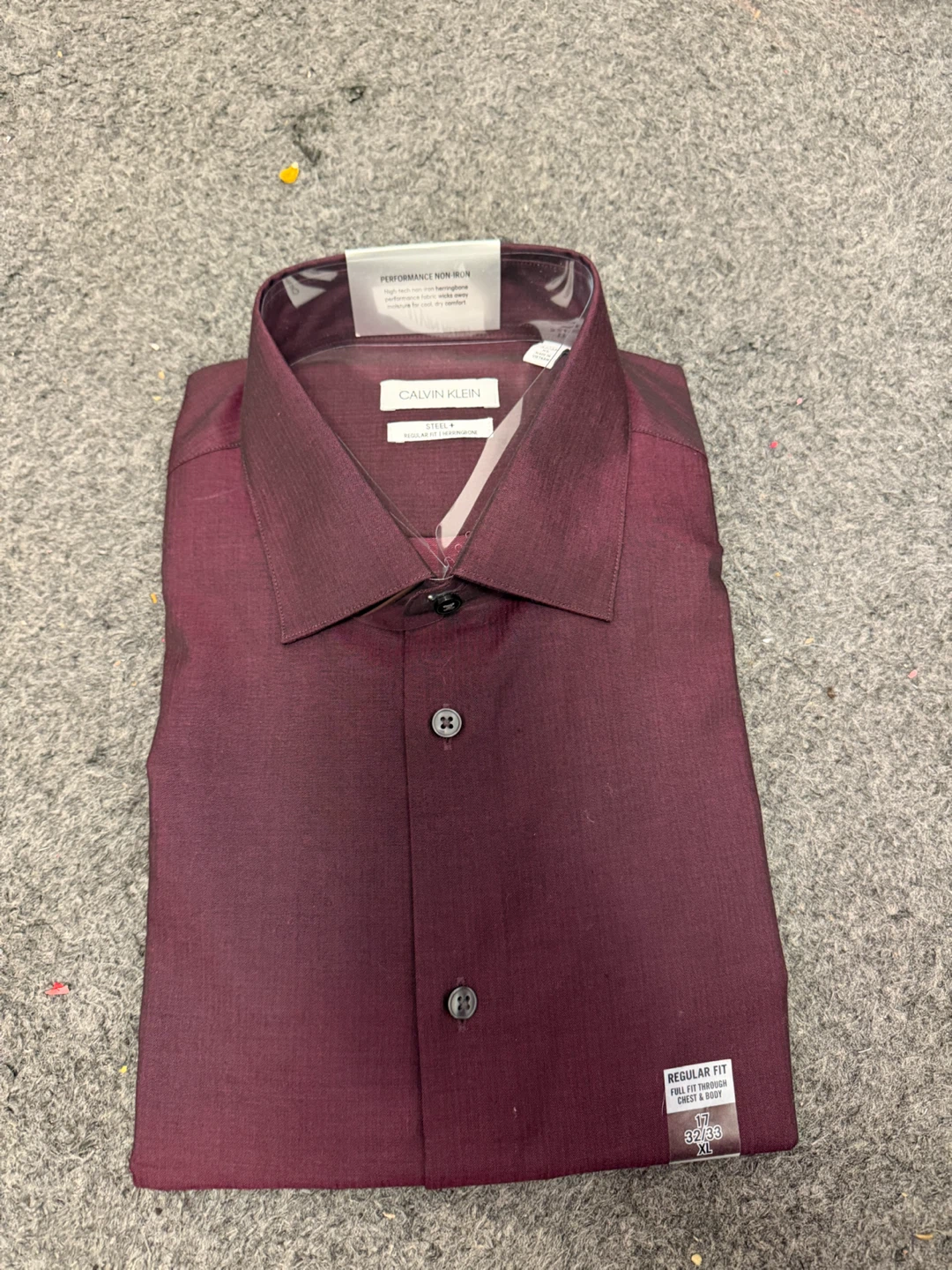 Calvin Klein Steel+ Dress Shirt - Maroon