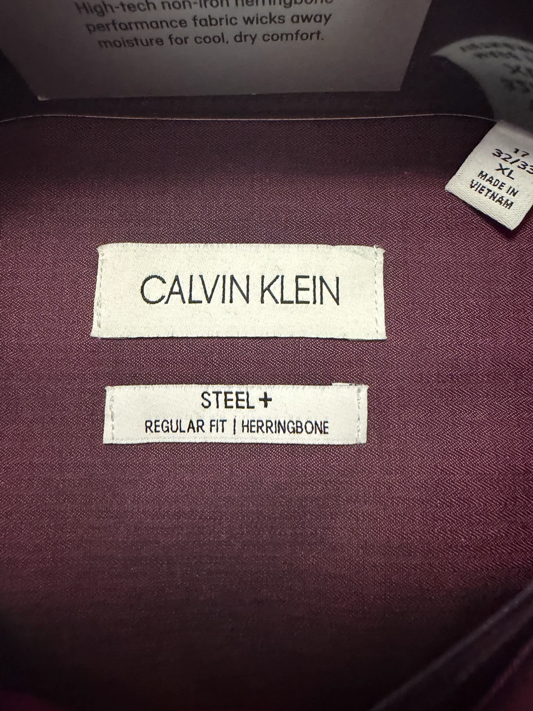 Calvin Klein Steel+ Dress Shirt - Maroon - photo 2