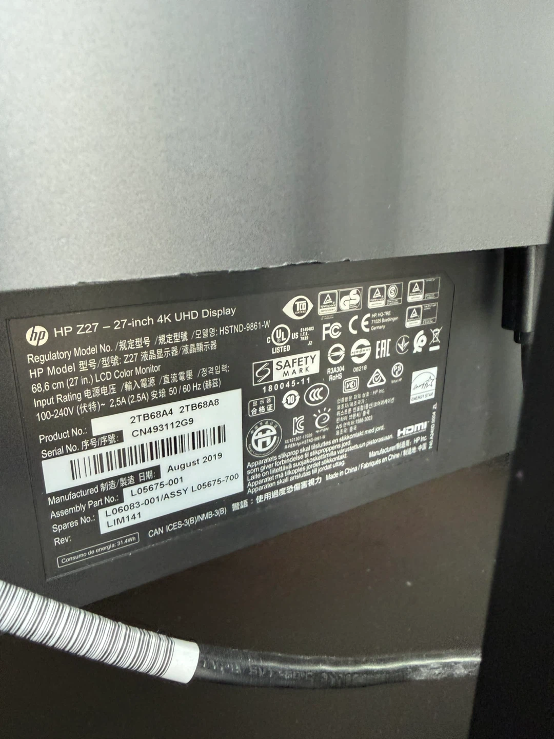 HP Z27 27-inch 4K UHD Monitor - photo 4