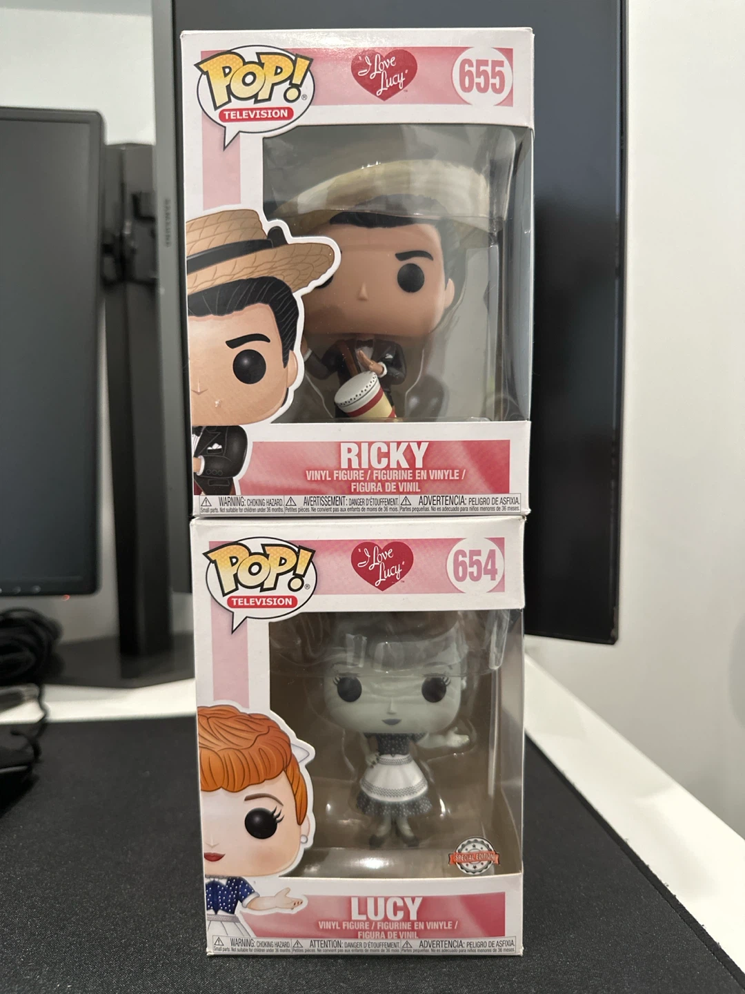 Funko Pop I Love Lucy Ricky 655 and Lucy 654 Figures