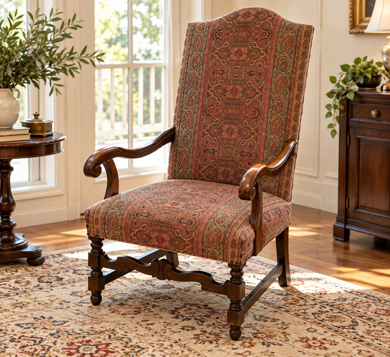 Traditional Paisley Armchair