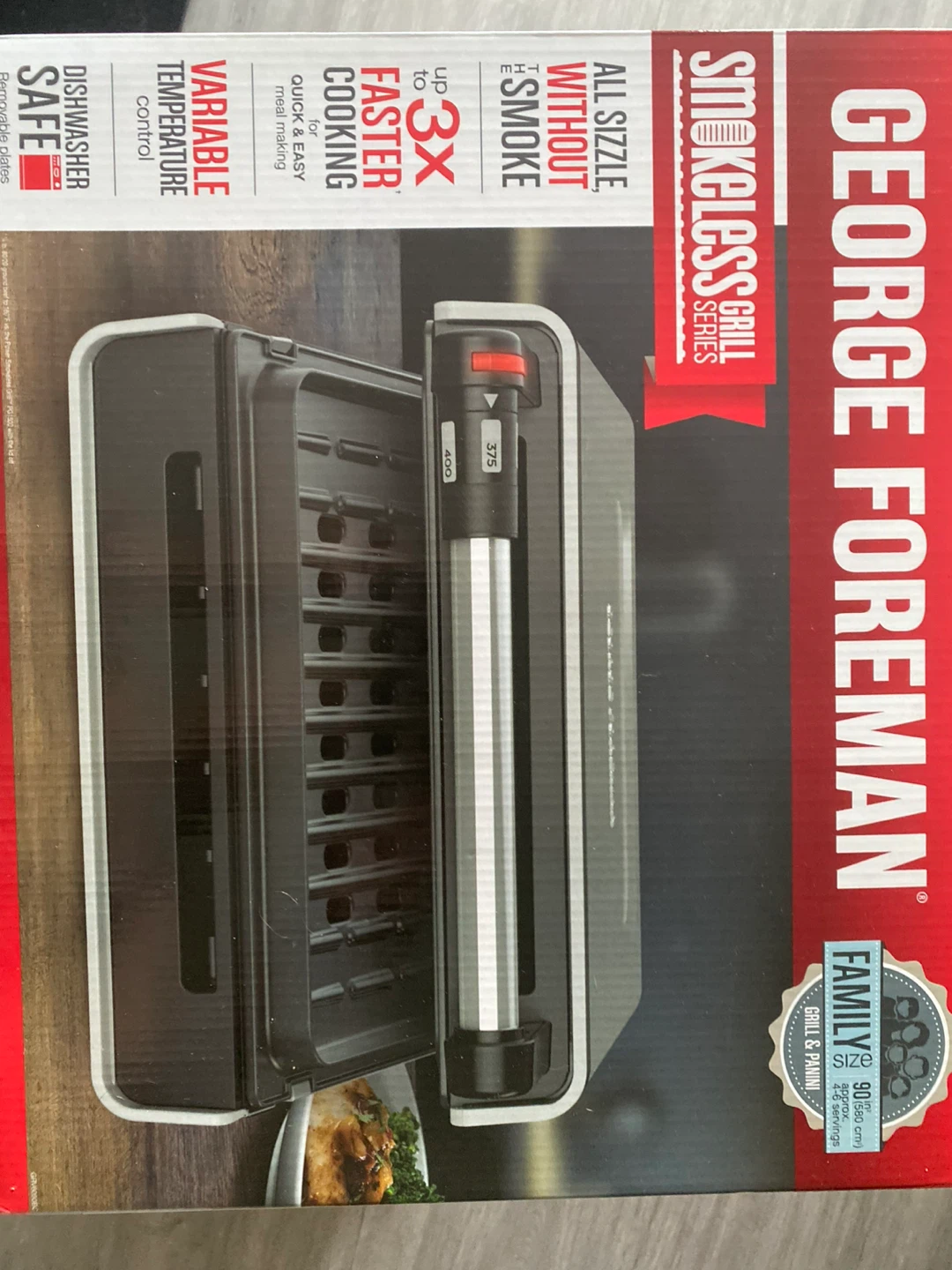 George Foreman Smokeless Grill Family Size