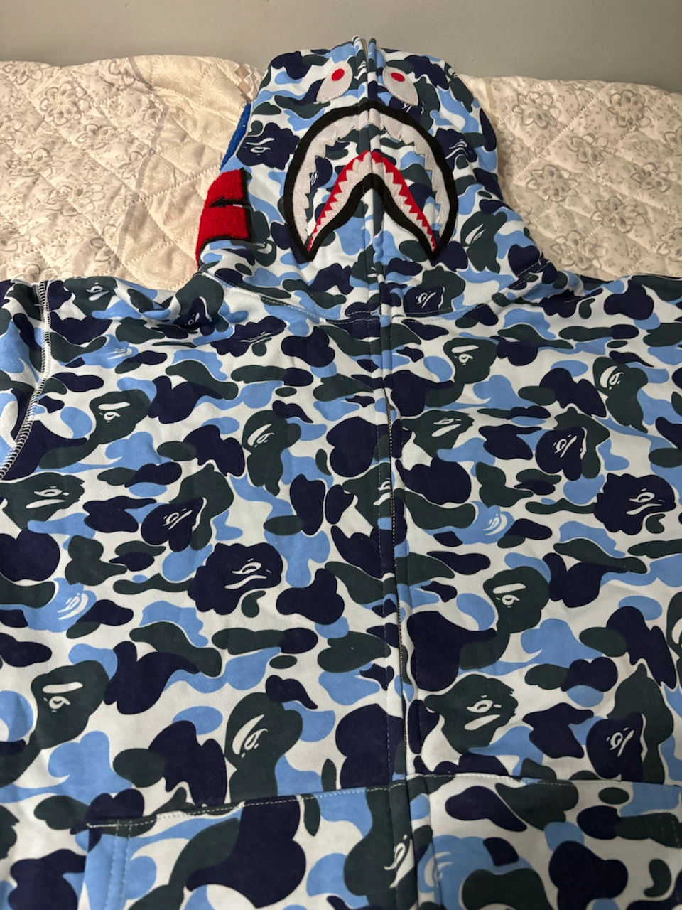 Bape Hoodie Blue Camo SZ XL - photo 2