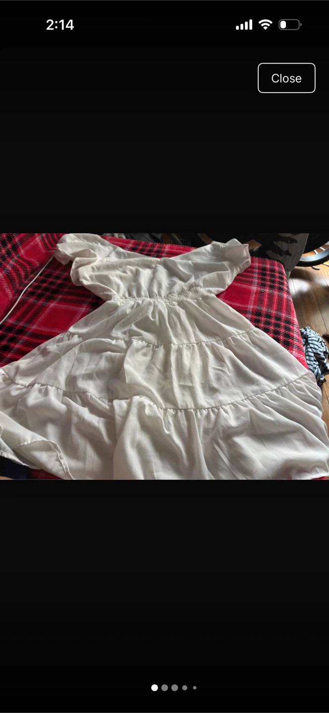 White Tiered Mini Dress