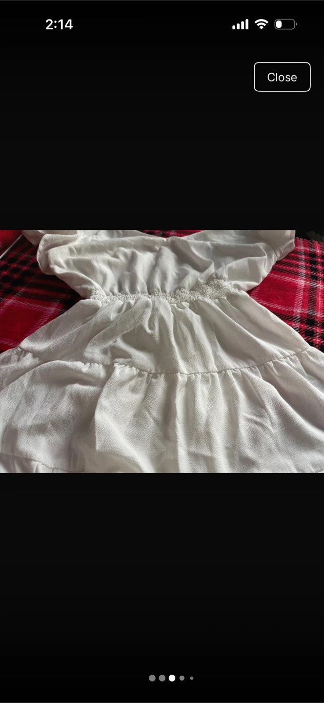 White Tiered Mini Dress - photo 3