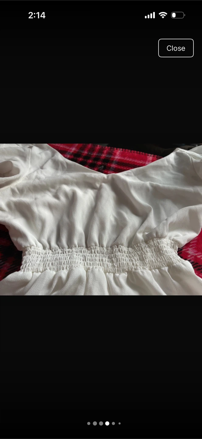 White Tiered Mini Dress - photo 4