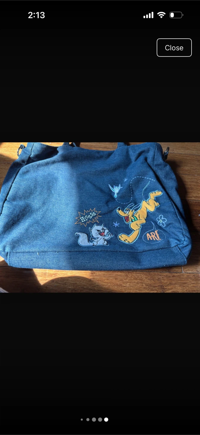 Disney Character Denim Tote Bag - photo 5