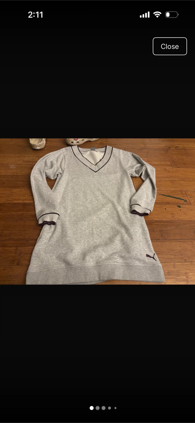 Puma V-Neck Sweatshirt Dress