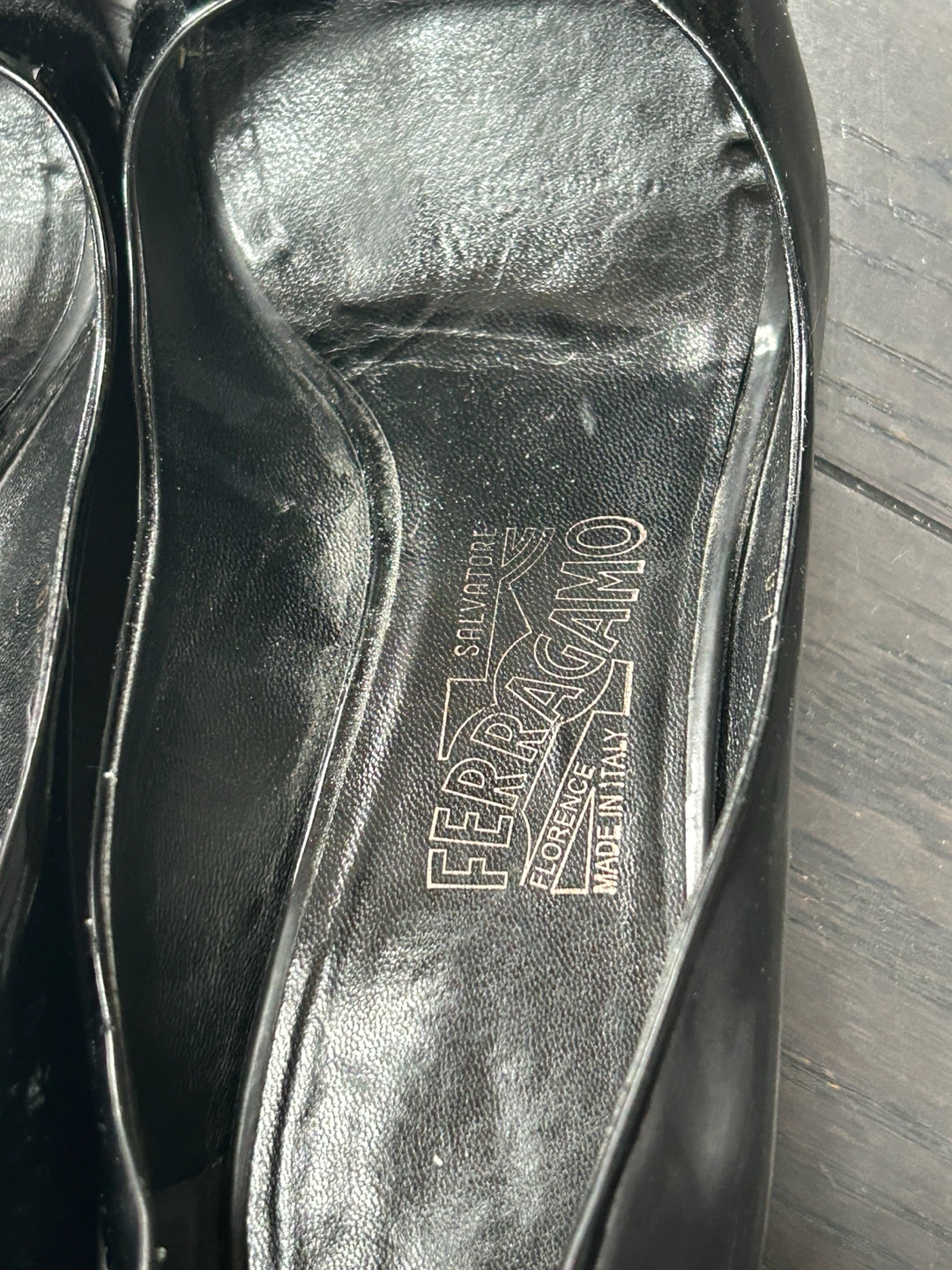 Salvatore Ferragamo Black Patent Heels - photo 4