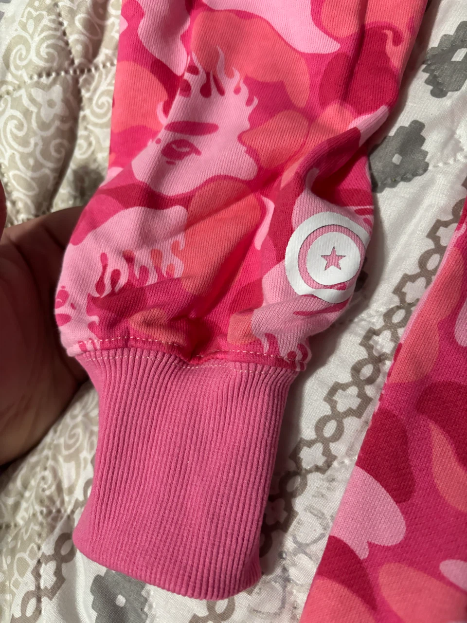 BAPE Pink Camo Shark Full Zip Hoodie SZ M - photo 4