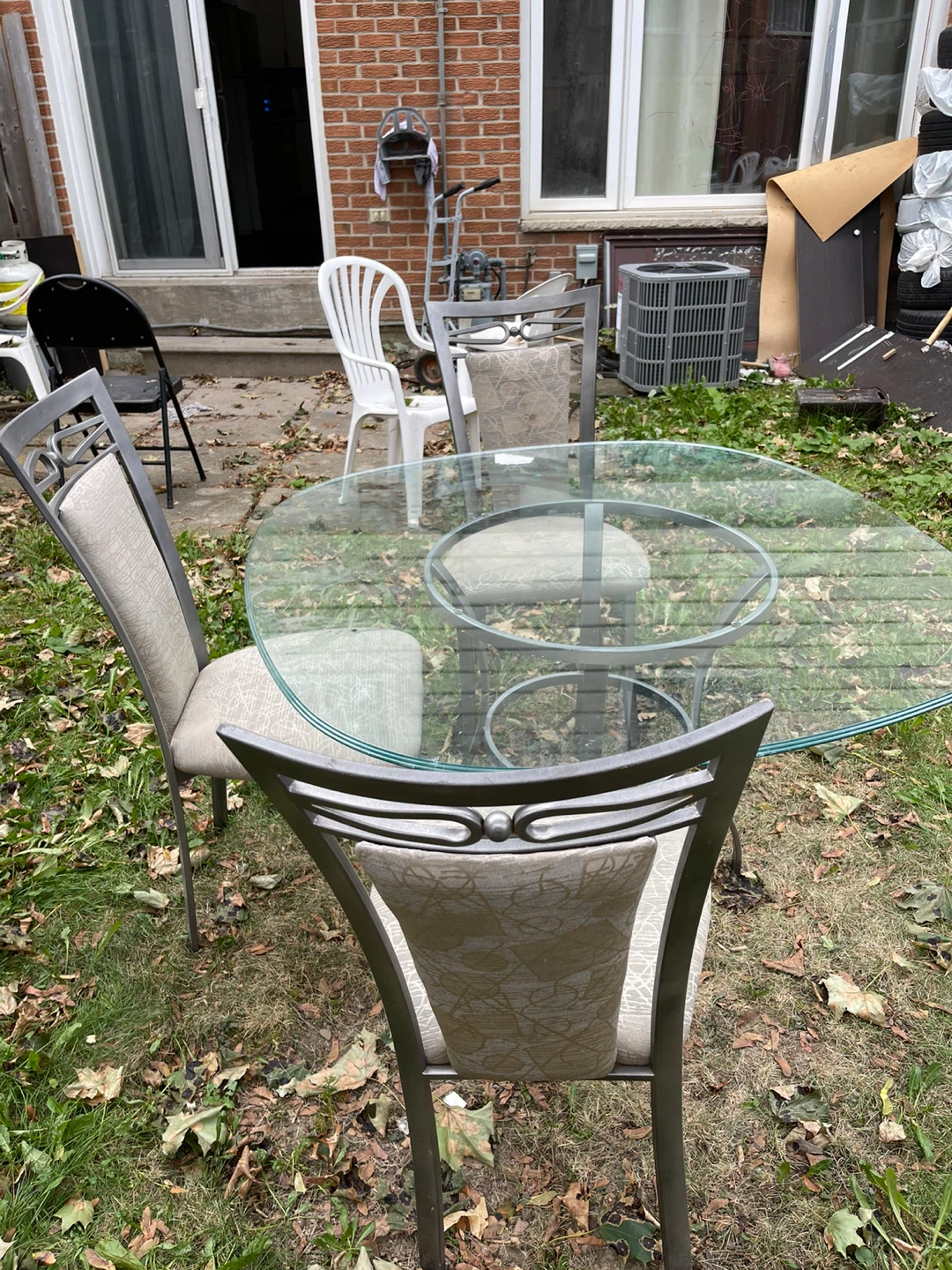 Glass Dining Table with 4 Chairs - photo 2