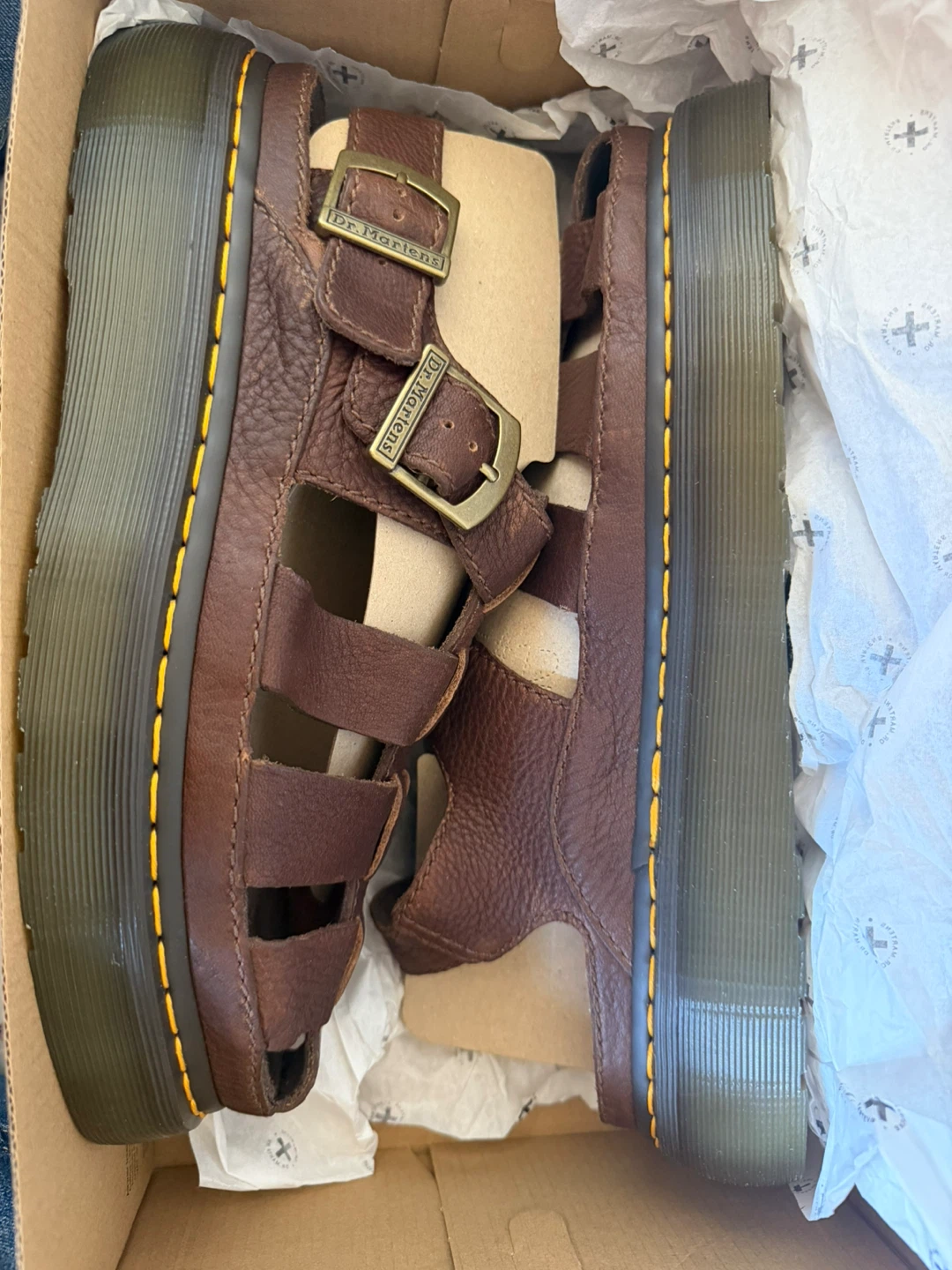 Dr. Martens Brown Leather Sandals